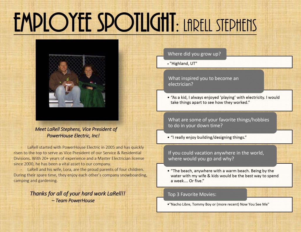 Employee Spotlight-Larell