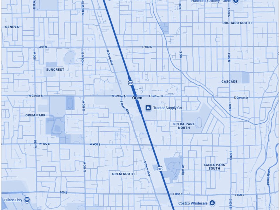 Map of our Utah service area